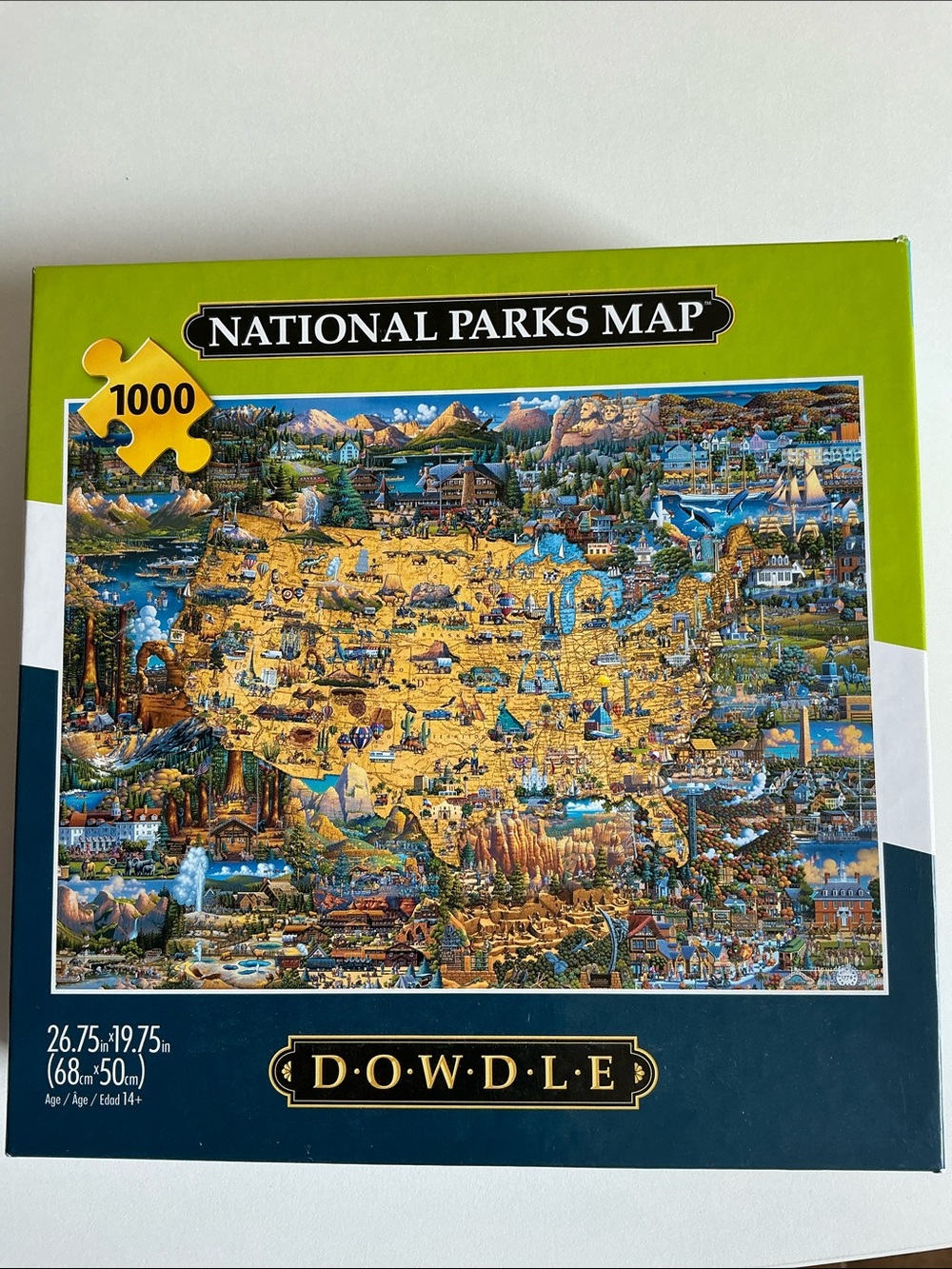 Dowdle National Parks Map (US) 1000 piece jigsaw puzzle